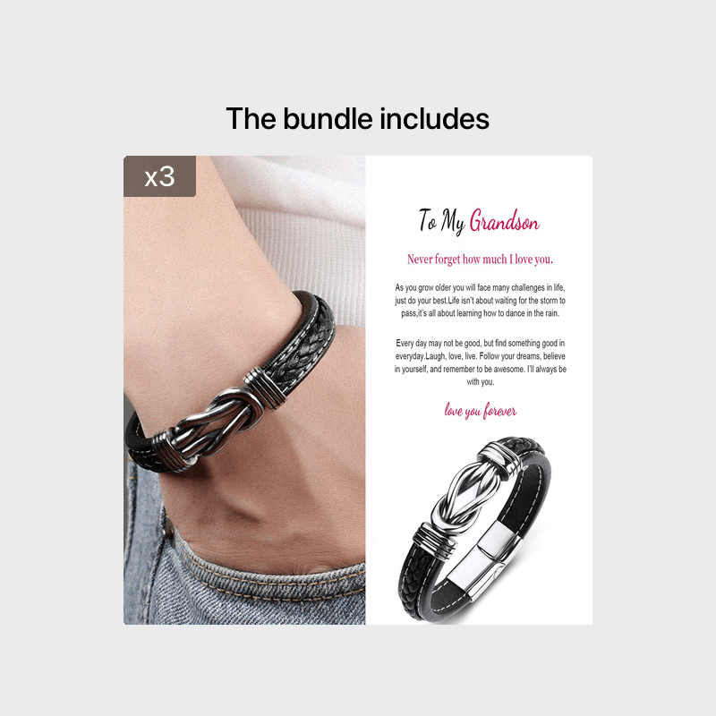 Men's Creative Solid Punk PU Leather Bracelet